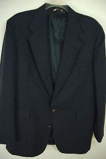 San Marino Navy Blue Sharkskin Blazer 2 button Sports Coat Jacket 