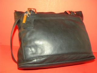 MILA PAOLI Leather Shoulder Bag Tote Purse Handbag~ Supple Leather 