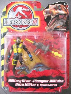 jurassic park iii military diver action figure mooc new kenner