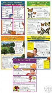 mastering fractions math charts bulletin bd set new time left
