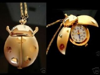 NEW LADIES LADYBIRD NECKLACE WATCH FOB NURSE GOLD YOUR NEXT TOP GIFT 