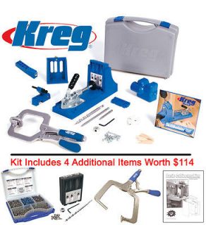  K4MS Pocket Hole Jig Kit w/Screw Kit, Micro Guide, RAC Clamp & Booklet