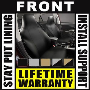 solid black front car seat covers set oem high back bucket pair truck 