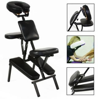 Black 3 Foam Portable Massage Chair Tattoo Shop Spa Salon Equipment 
