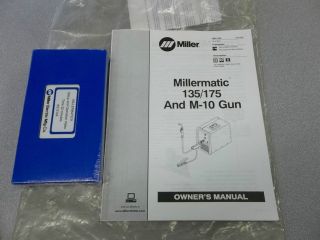 Millermatic 135/175 & M 10 Gun Arc/Mig Welding Owners Manual & Video
