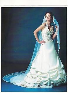 Mon Cheri Style Deborah Halter Neckline Wedding Dress   Size 18