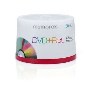  50 RECORDABLE 8.5 GB DUAL DOUBLE LAYER DVD + R DL DISCS STORAGE MEDIA
