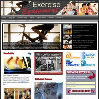 Established EXERCISE EQUIPMENT  Website For Sale .(Websites by 