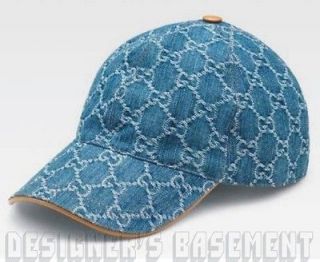    jean denim canvas GG PLUS Baseball Hat cap NWT Authentic + receipt