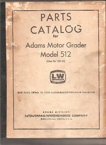 adams 511 512 motor grader parts catalog manual time left