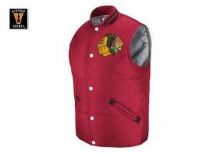 chicago blackhawks mitchell ness tailgate vest l one day shipping