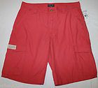  LAUREN JEANS COMPANY COTTON CARGO SHORTS  NANTUCKET RED   SIZE 34