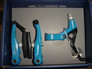 Tektro V Brake BMX Kit Blue NEW Lever+Cable+Ca​liper