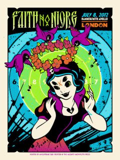 faith no more poster london 2012 justin kamerer new expedited