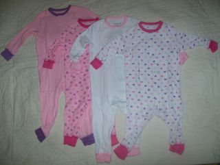 INFANT PJ Girls Thermal Pajama 1 PC 12 mo 18 Mo CHOICE Pink Purple 