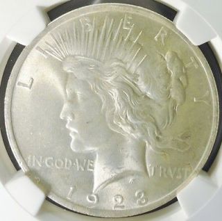 1923 Peace Silver Dollar   NGC MS 65   Light Toned 3398568 005