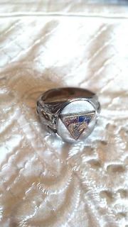 Vintage Armored Division U. S. Military Sterling Ring size 8.5