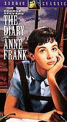 The Diary of Anne Frank (VHS) Millie Perkins, Shelley Winters 