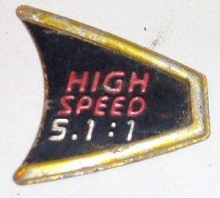 Penn Spinning Reel Metal Decal Rare High Speed 5.1:1 Gold Series Trim