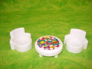 Fisher Price Little People DOLL HOUSE Furniture Table Chair s Lot Free 