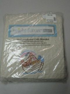new bright future embroidered crib blanket noah s ark returns