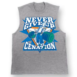 WWE T Shirt Muscle Tank John Cena Never Give Up XL NEW & Authentic