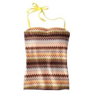 MISSONI for Target Womens Colore TANKINI Top Bikini Swimsuit Brown 