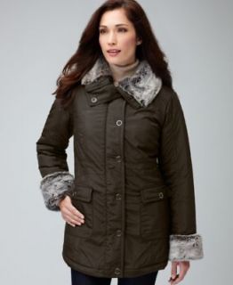 puffer jacket fur collar in Womens Clothing