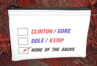 CLINTON / GORE, DOLE/KEMP, Presidential Bank Money Bag w/ Zipper