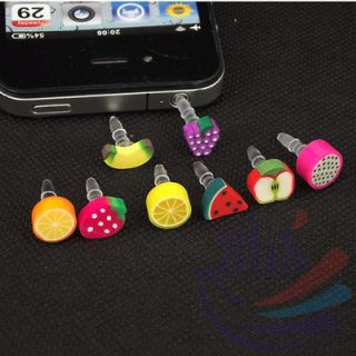 Lovely Fruit Phone Dust proof Plug 3.5MM Audio Earphone Headphone Plug 