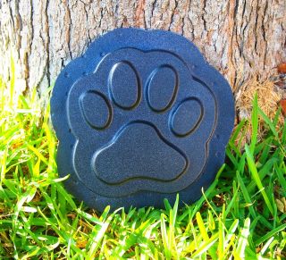   Paw Print Stepping Stone Plastic Mold Concrete Cement Plaster Mould