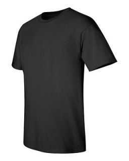 24 NEW MENS Wholesale Plain Gildan 100% Cotton BLACK Adult T Shirts S 