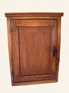 Custom Made Handcrafted Mission Style Tapered Wood Wall Cabinet