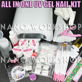 ALL IN ONE GEL NAIL KIT + 36W UV CURING LIGHT LAMP #789