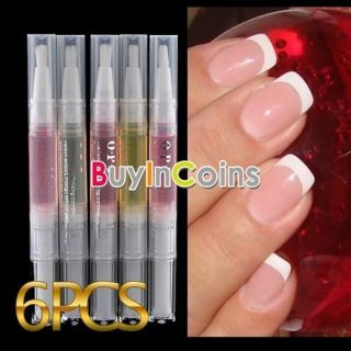 6Pcs/Pack Nail Art Cuticle Revitaliaer Oil Treatment Soften Tool