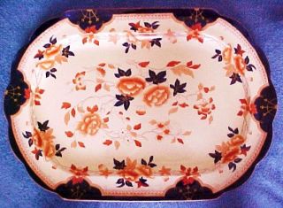 LARGE GAUDY DUTCH BROWNFIELD & SONS IRONSTONE PLATTER ENGLAND c1880 