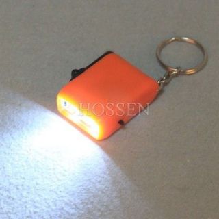   Mini Dynamo Wind up Hand Crank No battery Torch Flashlight Lamp Orange