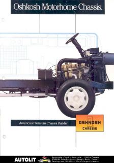 1991 oshkosh motorhome chassis brochure mixer truck 