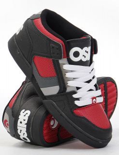 osiris shoes nyc 83 mid mid top blk red wht