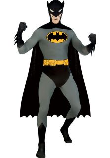 Adult Batman 2nd Skin Full Body Stretch Jumpsuit Halloween Costume