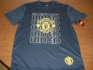 MANCHESTER UNITED TRAINING SHIRT (BLUE) RARE FROM ACTUAL CLUB. NEW 