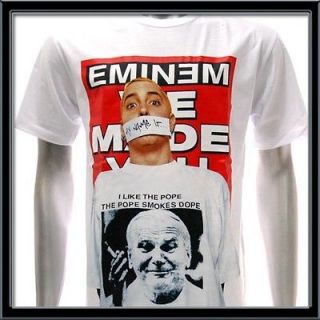 Sz L Eminem T shirt Punk Rock Pop Men Heavy Metal Music Rap Rapper 