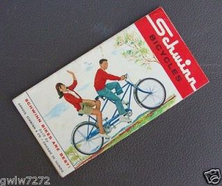SCHWINN 1963 NOS Bicycle Sales Catalog/Brochu​re 63 Bike Original 