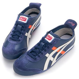 BN Asics Onitsuka Tiger Mexico 66 Shoes Navy/Beige THL7C2 5005 #T82