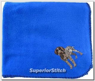 german wirehaired pointer embroiderd blanket any color 