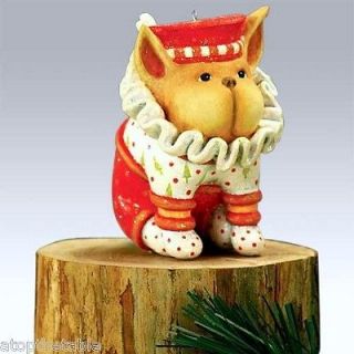   Up FRENCH BULLDOG Christmas ORNAMENT by Artist Patience Brewster NEW