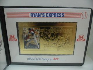 nolan ryan gold stamp ryan s express baseball 1995 from