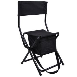 Black Folding Chest Chair 300lbs Camping Picnic Barbecue Game New 