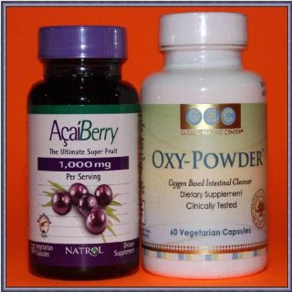 OXY POWDER + ACAI BERRY CLEANSE COMBO Bloating Problem? Fresh New 