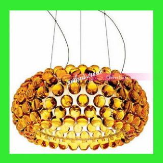   Yellow Amber Caboche Acrylic Ball Pendant Lamp Ceiling Lighting